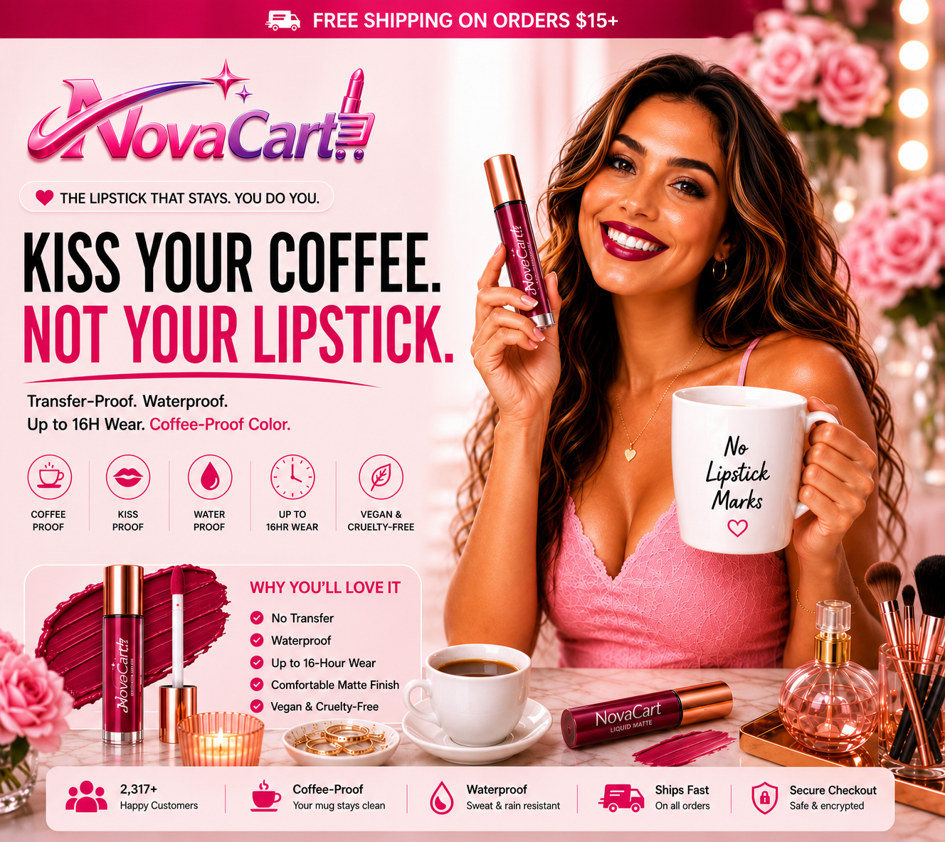 NovaCart Waterproof Lip Gloss